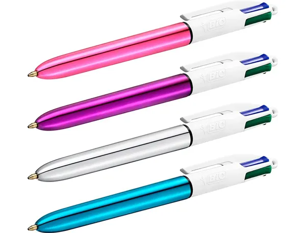 BIC Stylo à bille 4 Colours Shine, 0,32 mm, or rose — Fournitures — vue 8