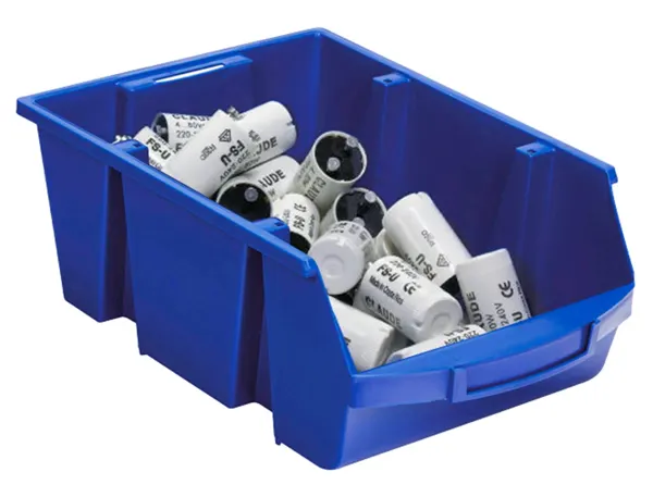 Bac A Bec Viso Polypropylene Empilable Resistant Grande Ouverture Porte-Etiquette 33,5x21,5x15 cm 10l Bleu —… — vue 5