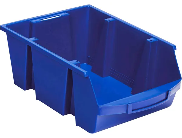Bac A Bec Viso Polypropylene Empilable Resistant Grande Ouverture Porte-Etiquette 45,5x30x17,5cm 28l Bleu —… — vue 3