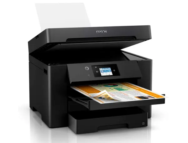 EPSON WorkForce WF-7830DTWF MFP colour ink-jet A3 297x420mm A3 25ppm print 500 sheets USB 2.0 LAN Wi-Fi —… — vue 3