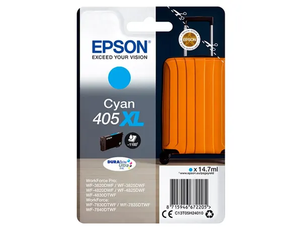 EPSON 6LB Singlepack Cyan 405XL DURABrite Ultra Ink — Cartouches & toners — vue 3