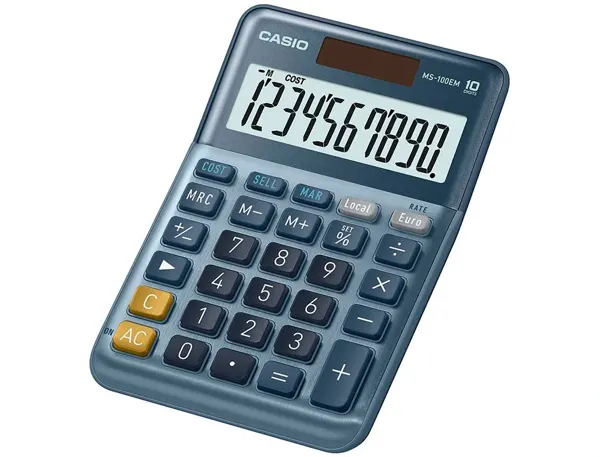CASIO Calculatrice de bureau MS-100 EM, 10 chiffres, argent — Fournitures — vue 4