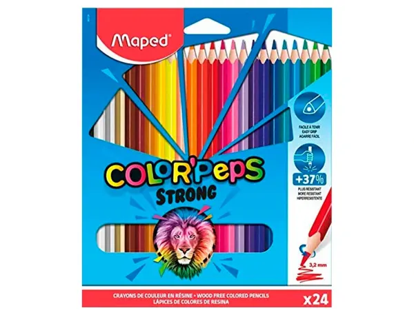 Maped Crayon de couleur COLOR'PEPS STRONG, étui carton de 24 — Fournitures — vue 3