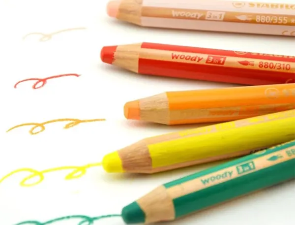 STABILO Crayon multi-talents woody 3 en 1, rond,rose abricot — Fournitures — vue 4