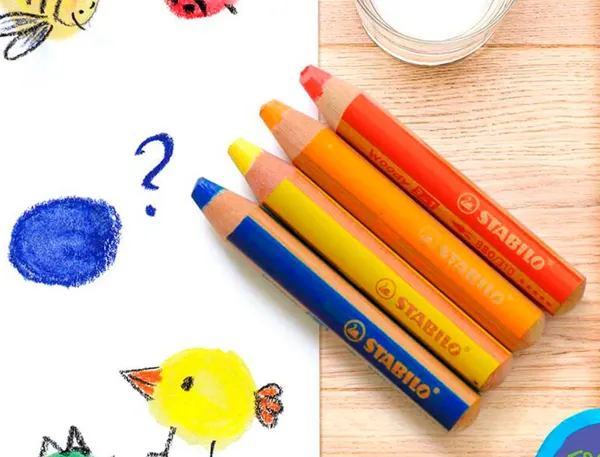 STABILO Crayon multi-talents woody 3 en 1, rond, marron — Fournitures — vue 4
