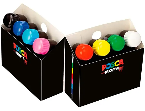 Marqueur Posca Mop'r Peinture Couvrante Set De 8 Coloris Assortis — Activités artistiques — vue 4