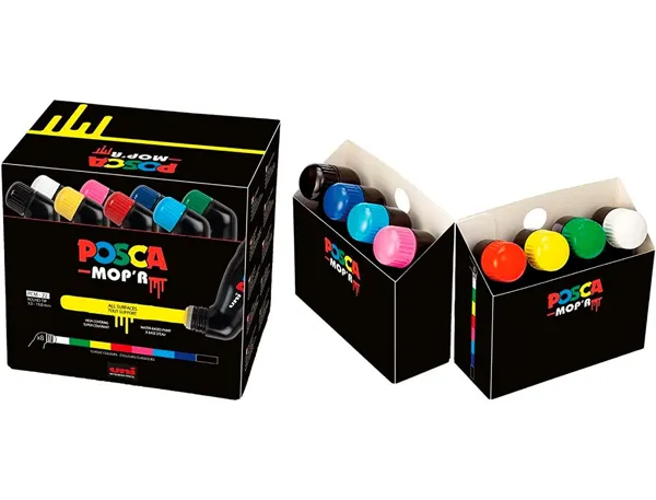 Marqueur Posca Mop'r Peinture Couvrante Set De 8 Coloris Assortis — Activités artistiques — vue 5