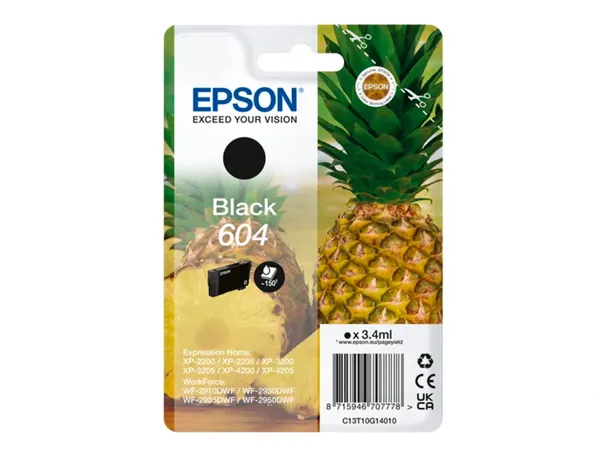 EPSON 4LB Singlepack Black 604 Ink — Cartouches & toners — vue 3