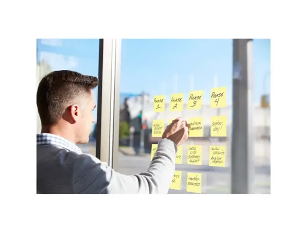 Lot de 12 blocs de 90 feuilles Super Sticky post-it, 76 x 76 mm, couleur jaune — Fournitures — vue 4