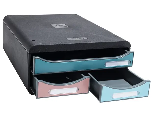 Module Classement Exacompta Small Box Skandi 3 Tiroirs Coloris Assortis — Aménagement d'espace — vue 4