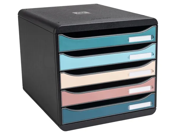 Module Classement Exacompta Big Box Plus Skandi 5 Tiroirs Coloris Assortis — Aménagement d'espace — vue 5