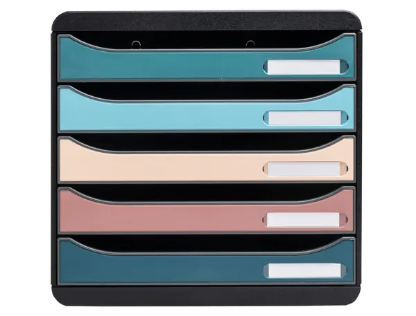 Module Classement Exacompta Big Box Plus Skandi 5 Tiroirs Coloris Assortis — Aménagement d'espace — vue 7