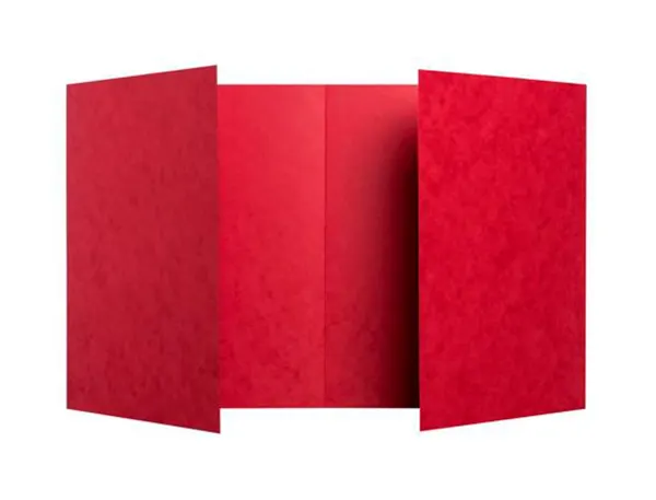 Protege-Cahier Exacompta Carte Lustree 225 gr 17x22 cm Coloris Rouge Lot 10 Unites — Fournitures — vue 3