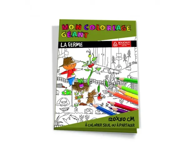 Coloriage Geant Bouchut La Ferme 120x80 cm Papier 150g Impression Noir — Activités artistiques — vue 3