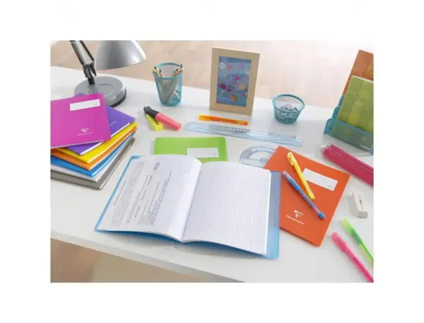 Cahier Pique Clairefontaine Koverbook Couverture Polypropylene 24x32 cm 96 Pages 90g Seyes Coloris Vert — Cahiers… — vue 6