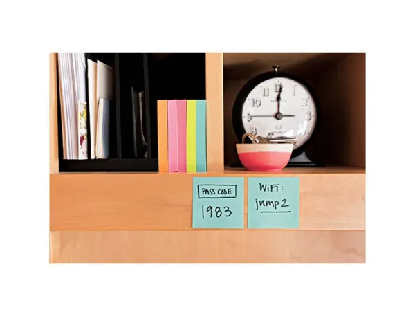 Post-it Bloc-note cube notes, 76 x 76 mm, bleu — Fournitures — vue 5