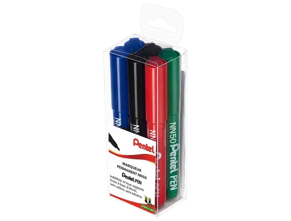 Marqueur Pentel Nn50 Permanent Pointe Ogive Tracé 1.1mm Encre Indélébile Corps Plastique Recyclé Tout Support 6… — vue 3