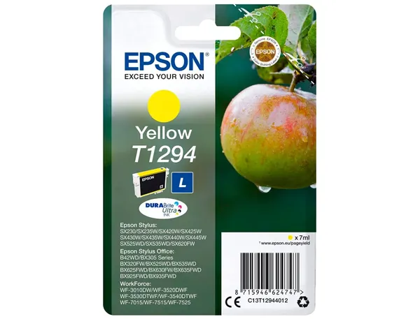 EPSON 1LB T1294 ink cartridge yellow high capacity 7ml 1-pack blister without alarm — Cartouches & toners — vue 3
