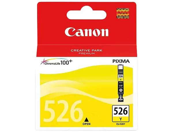 CANON 1LB CLI-526Y ink cartridge yellow standard capacity 9ml 525 pages 1-pack — Cartouches & toners — vue 3
