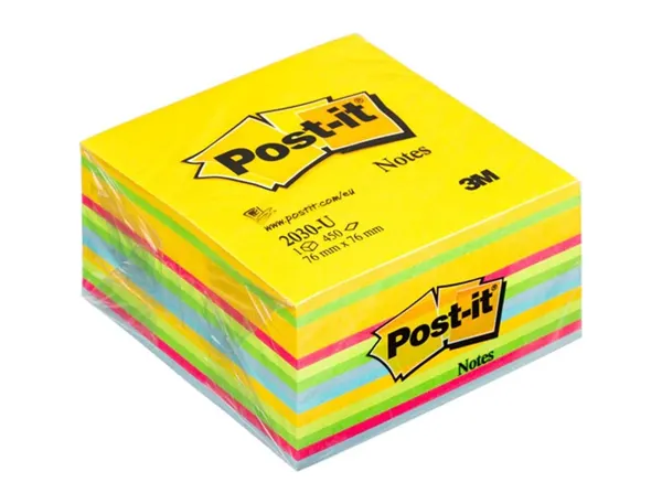 Post-it Bloc-note cube notes, 76 x 76 mm, couleurs ultra — Fournitures — vue 3