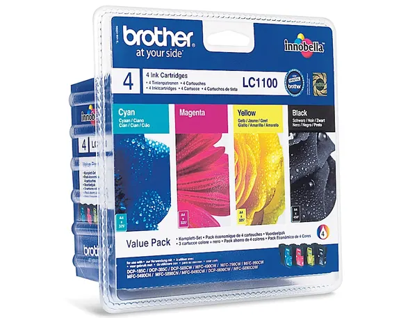 BROTHER LC-1100 cartouche d encre noir et tricolore capacité standard noir: 9.5ml, couleur: 7.5ml noir: 450p… — vue 3