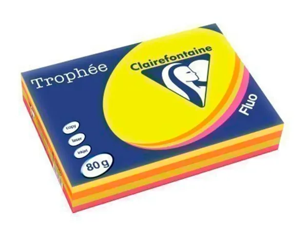 Clairefontaine Papier universel Trophée, A4, assorti fluo — Papier, cahier & courrier — vue 4