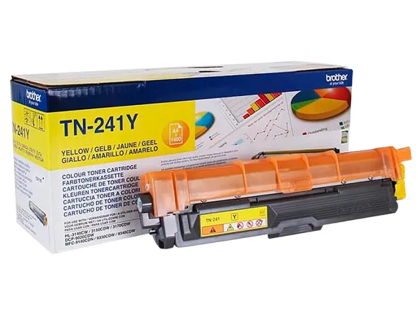 BROTHER TN241Y HL-3140CW/3150CDW/3170CDW cartouche de toner jaune capacité standard 1.400 pages pack de 1 —… — vue 3
