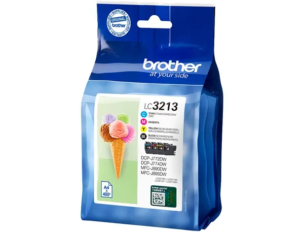 BROTHER LC3213VAL Pack of 4 cartridges black cyan magenta yellow — Cartouches & toners — vue 3