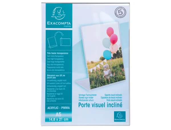 EXACOMPTA Porte-visuel, A5 portrait, incliné — Supports publicitaires — vue 3
