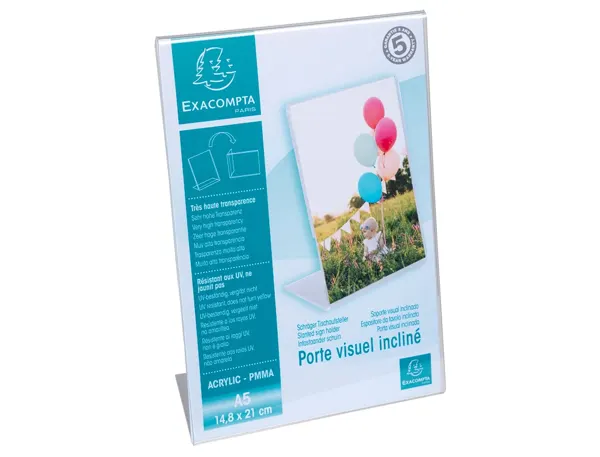 EXACOMPTA Porte-visuel, A5 portrait, incliné — Supports publicitaires — vue 5