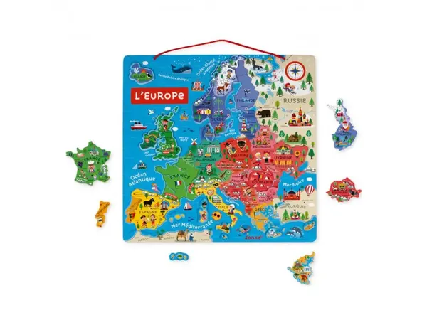 Puzzle Interdacta Carte D'europe Magnetique 40 Pcs 45x45 cm — Matériel & jeux éducatifs — vue 3
