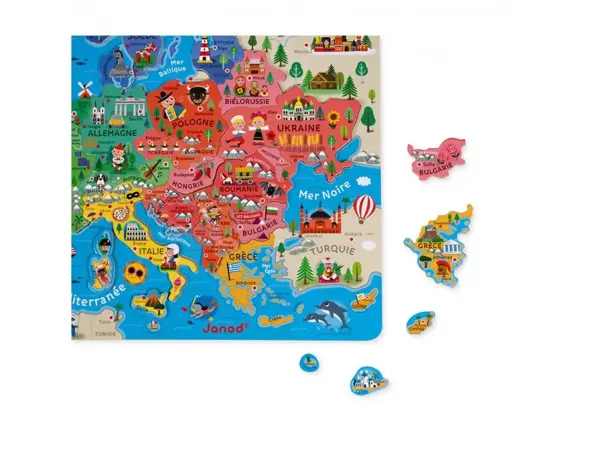 Puzzle Interdacta Carte D'europe Magnetique 40 Pcs 45x45 cm — Matériel & jeux éducatifs — vue 4