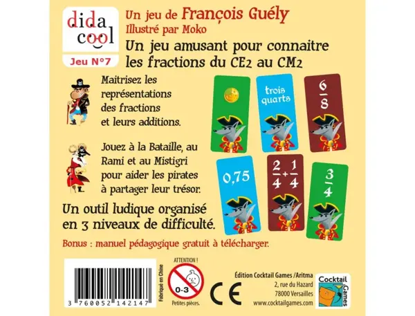 Jeu Interdacta Fractodingo Cm1-Cm2 102 Cartes — Matériel & jeux éducatifs — vue 3