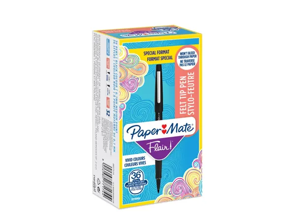 Paper:Mate Stylo feutre Flair Original, Value Pack, noir — Fournitures — vue 5