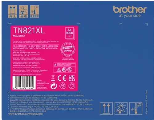 Brother TN-821XLM Magenta Toner — Consommables informatiques