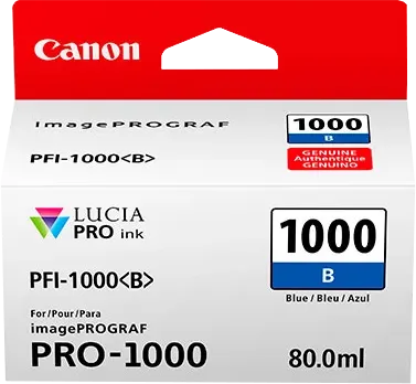 Canon PFI-1000b Bleu Cartouche d'encre 0555C001 — Consommables informatiques