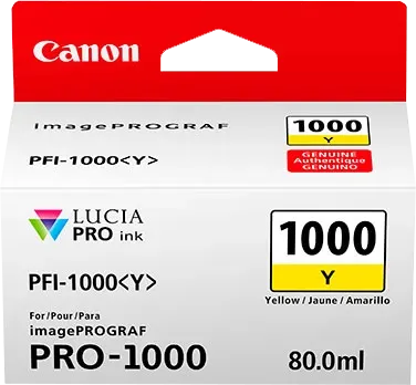 Canon PFI-1000y Jaune Cartouche d'encre 0549C001 — Consommables informatiques