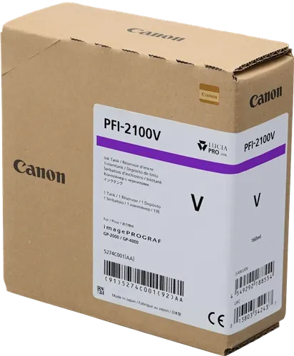 Canon PFI-2100v Violet Cartouche d'encre 5274C001 — Consommables informatiques