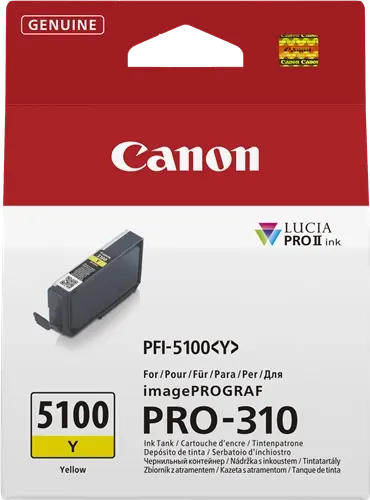Canon PFI-5100y Jaune Cartouche d'encre 6955C001 — Consommables informatiques