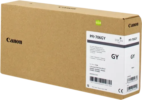 Canon PFI-706gy Gris Cartouche d'encre 6690B001 — Consommables informatiques