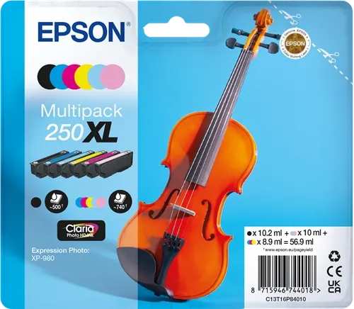 Epson 250 XL Multipack Noir(e) / Cyan / Magenta / Jaune / Cyan (brillant) / — Consommables informatiques