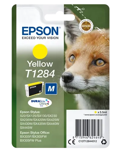 Epson T1284 Jaune Cartouche d'encre C13T12844012 — Consommables informatiques