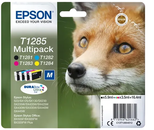 Epson T1285 Multipack Noir(e) / Cyan / Magenta / Jaune — Consommables informatiques