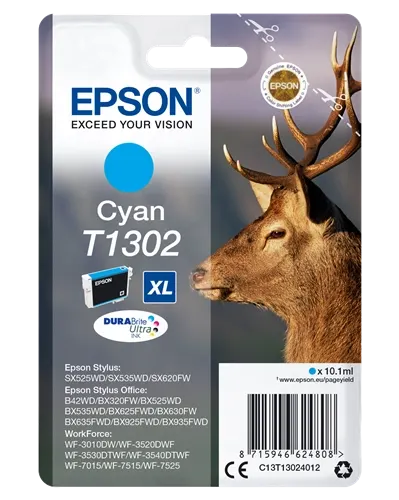 Epson T1302 XL Cyan Cartouche d'encre C13T13024012 — Consommables informatiques