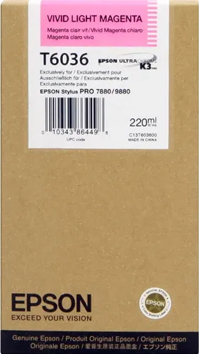 Epson T6036 Magenta (brillant) Cartouche d'encre C13T603600 — Consommables informatiques