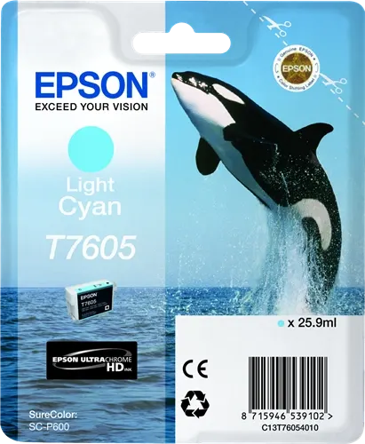 Epson T7605 Cyan (brillant) Cartouche d'encre C13T76054010 — Consommables informatiques