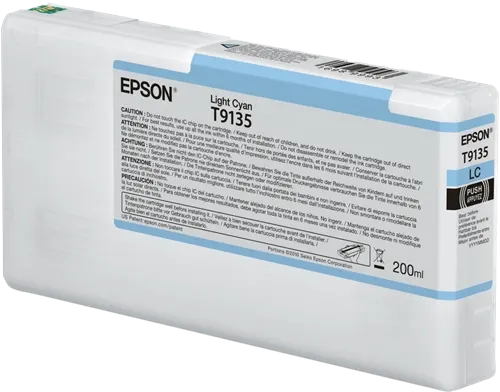 Epson T9135 Cyan (brillant) Cartouche d'encre C13T913500 — Consommables informatiques