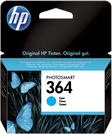 HP 364 Cyan Cartouche d'encre CB318EE — Consommables informatiques