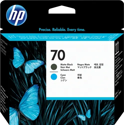 HP 70 Tête d'impression Cyan / Noir (Matt) (C9404A) — Consommables informatiques