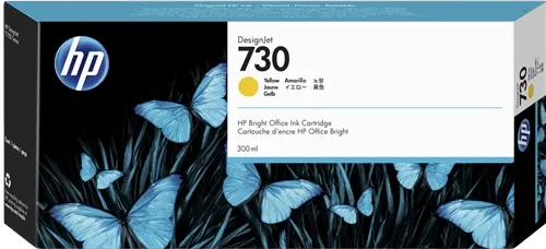 HP 730 Jaune Cartouche d'encre P2V70A — Consommables informatiques